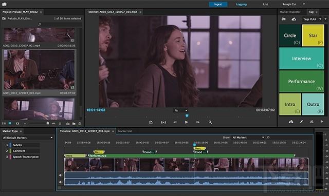 Adobe Prelude CC,Prelude,Prelude CC,视频剪辑